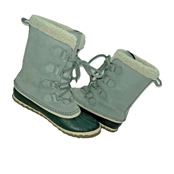 Sorel Womens Caribou Slim Quarry Grey NL 2649-052 Size 8 US Boots - Picture 2 of 12